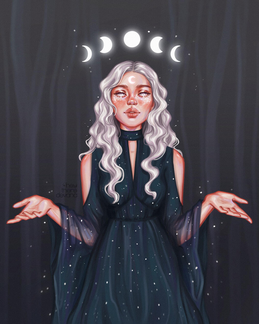 THE MOON - COMMISSIONED CHARACTER ART