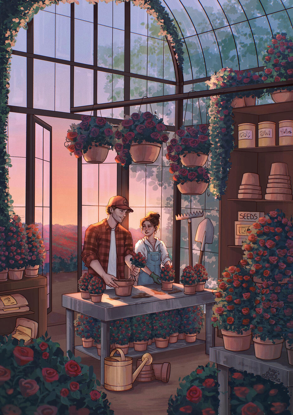 BLOOMING FATE by Sara West - CHARACTER CARD ILLUSTRATION