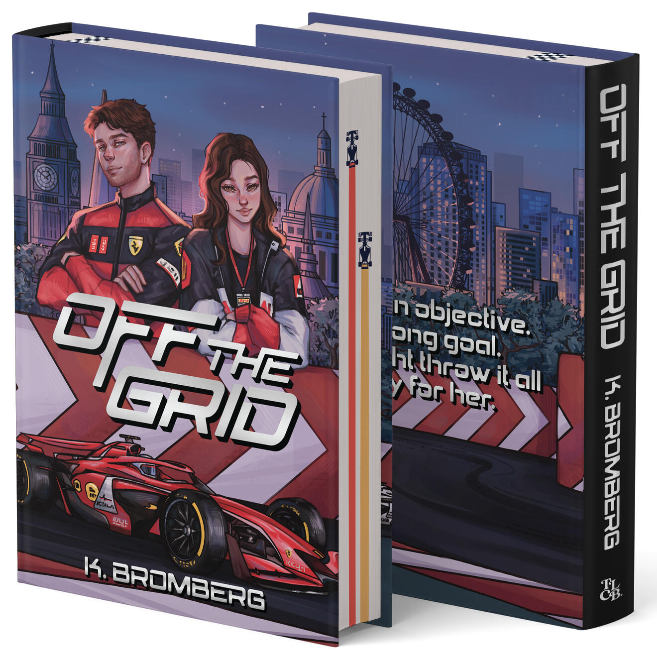 OFF THE GRID by K. BROMBERG (The Love Club Bookshop Exclusive Edition) - COVER &amp; SPRAYED EDGES ILLUSTRATIONS