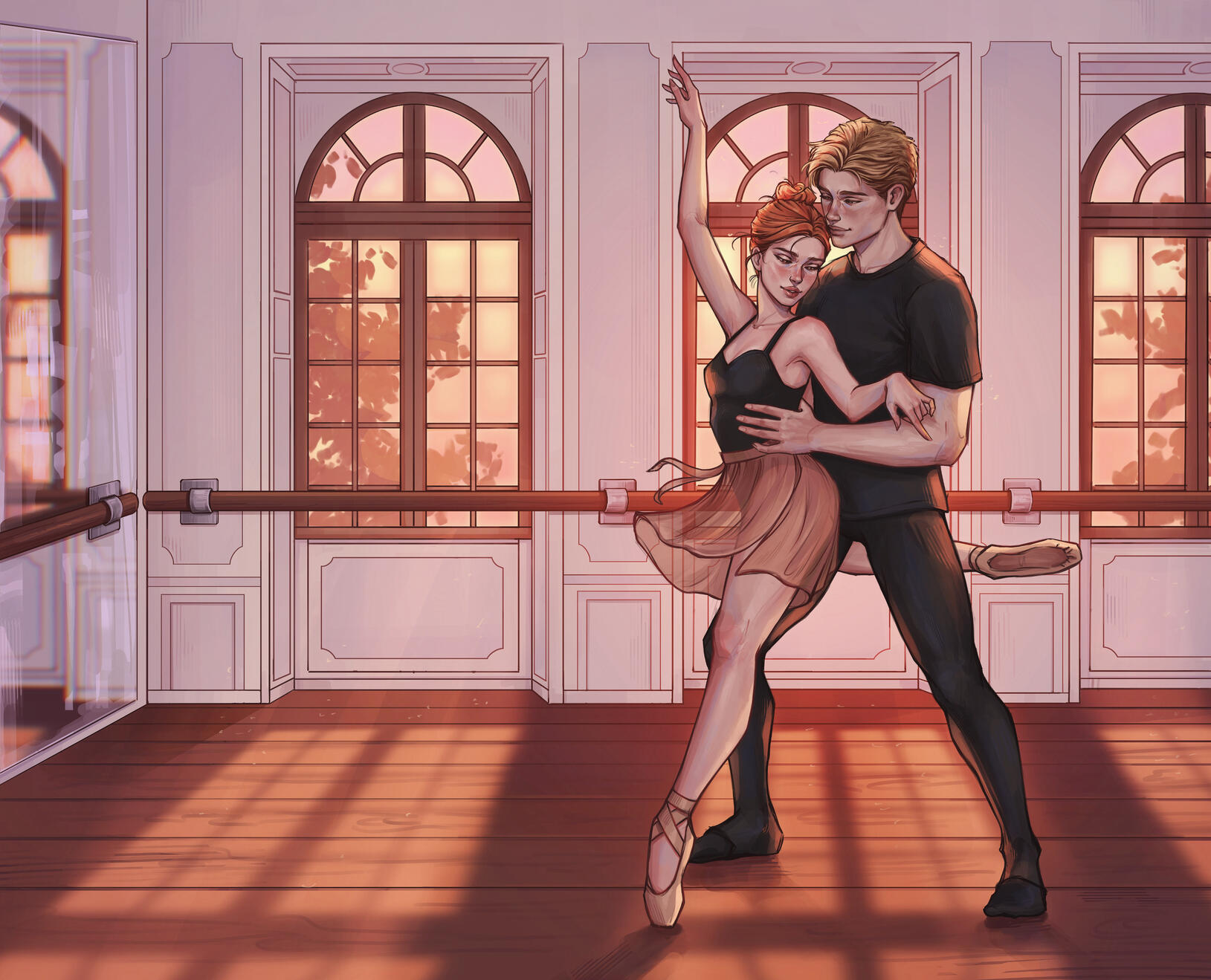 NEW ENGLAND SCHOOL OF BALLET: Hold me by Anna Savas - ENDPAPER ILLUSTRATION