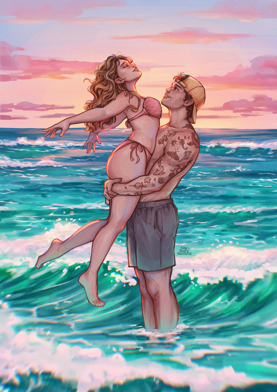 HAMPTONS PRESTIGE Sparks &amp; Scandals by Maren Vivien Haase - CHARACTER CARD ILLUSTRATION